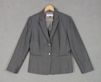 Blazer para mujer TAHARI Arthur Levine talla 10 chaqueta corta forrada profesional broches a presión Foto 1 de 4