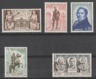Monaco 1968 #704-08 F. J. Bosio, Sculptor and Works (Set of 5) - MNH