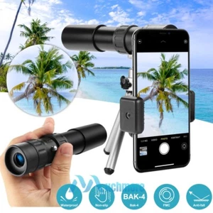 4K 10-300X40mm Telephoto Super Zoom HD Monocular Prism Lens w/ Tripod & Clip Set - Picture 1 of 32