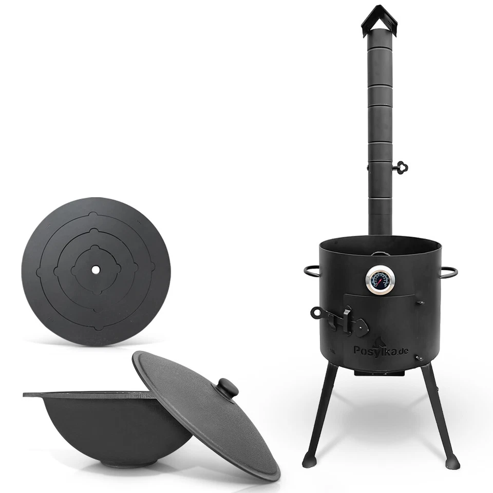 Feuerofen Ø 36 cm 2 mm Stahl Utschak Uchag Herdplatte 4 mm Kazan 10 L Казан Учаг - Bild 1 von 1