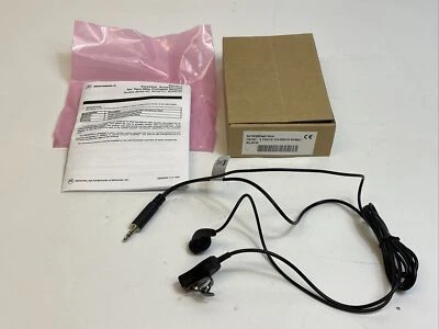 New Motorola BDN6780A Earbud with PTT Lapel Microphone for Two-Way Radios G3JR - Image 1 of 4