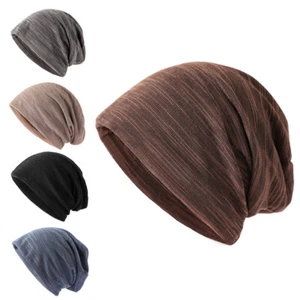 Women Men Slouch Hollow Beanie Hat Long Baggy Thin Lightweight Sport Skull Cap - Picture 1 of 17