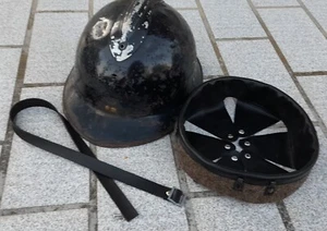 WW2 coiffe d'intérieur+jugulaire casque Adrian mod 1926 CUIR helmet liner t.C-59 - Imagen 1 de 9