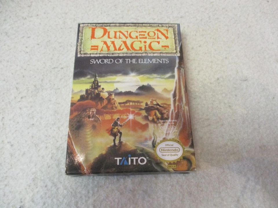 NINTENDO NES CIB DUNGEON MAGIC SWORD OF THE ELEMENTS 1990 COMPLETE IN BOX MINT - Image 1 of 4