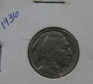1936-P Buffalo Nickel Full Date - NACHLASS MÜNZVERKAUF - Bild 1 von 4
