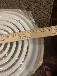 TruAire 12 Zoll mit 16" Armatur Rund Luftdiffusor Weiß Neu Versiegelt In Verpackung - Bild 1 von 3
