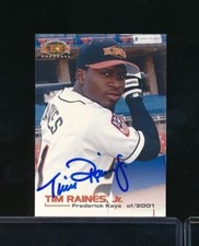2001 FREDERICK KEYS GRANDSTAND Tim Raines Jr. signed auto autograph 