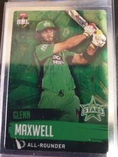 2015/16 TAP N PLAY CRICKET SILVER PARALLEL CARD MELBOURNE STARS G MAXWELL