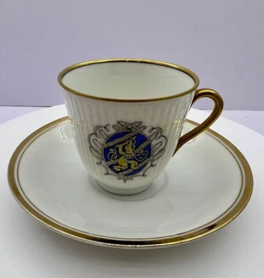 Rörstrand Swedish Grace Satakunta Mocka Cup Louise Adelborg Emblem 1950s Vintage - Image 1 of 2