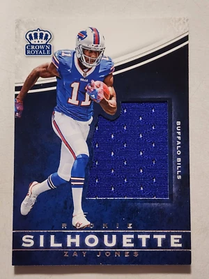 2017 PANINI PREFERRED ZAY JONES BUFFALO BILLS GAME WORN JERSEY ROOKIE RC CARD - Image 1 of 2