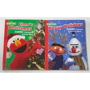 Sesame Street Elmo's Christmas & Happy Hollidays Jumbo Coloring Activity Books - Imagen 1 de 1