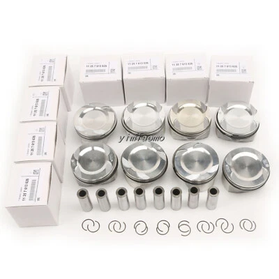 Juego de pistones y anillos STD apto para BMW 550i 650i 750Li X5 X6 N63B44A 4,4 L V8 10:1 Foto 1 de 4