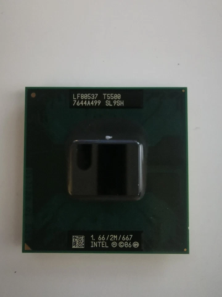 CPU INTEL CORE2DUO 1.66GHZ 2M 667 T5500 SL9SH LAPTOP SOCKET-P PROCESSORE - Immagine 1 di 1