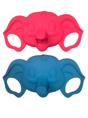 Baby Teether - Blue / Pink Elephant - Safe / Soft / Teething Relief - LOT of 2 - Image 1 of 4