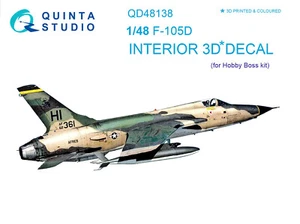 Quinta Studio QD48138 , F-105D , 3D-Printed Interior decal (HobbyBoss) , 1:48 - Picture 1 of 10