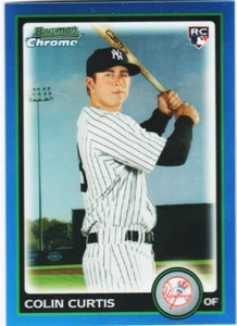 COLIN CURTIS RC 2010 BOWMAN CHROME BLUE /50 ROOKIE REFRACTOR SP # BDP6 YANKEES - Picture 1 of 2