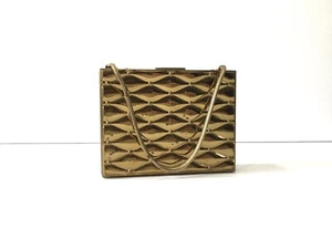 Vintage Art Deco Metall Clutch Kompakt Zigarettenetui Spiegel Pulver Lippenstift 155 - Bild 1 von 13