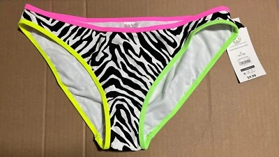 NOBO No Boundaries Women’s Jr. Zebra Print Swimsuit Bikini Bottom Size L NEW WT. - Image 1 of 4