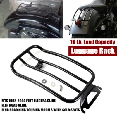 Portaequipajes de asiento de acero para motocicleta Harley Touring Electra Glide Road King Foto 1 de 4