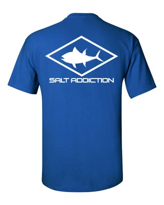 Salt Addiction Saltwater fishing t shirt tuna life reel ocean deep sea fish