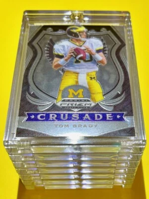 Tom Brady HOT PANINI PRIZM DRAFT PICKS CRUZADA INVERSIÓN MICHIGAN #100 - ¡Como nuevo! Foto 1 de 4