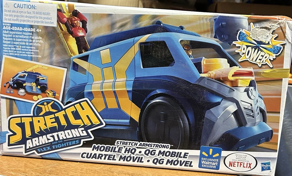 Hasbro Netflix Stretch Armstrong Y The Flex Fighters Mobile HQ Edad 4 & Up Foto 1 de 1