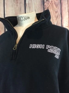 High Point University JANSPORT 1/4 Zip Womens XL Black Sweatshirt with Logo - Picture 1 of 6