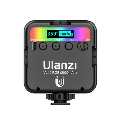 Ulanzi VL49 RGB Pocket LED Video Fill Lamp On Camera Vlog Photography Lighting B - Image 1 of 4
