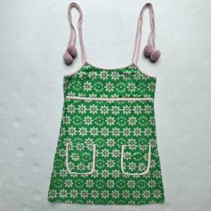 Vestido Teddy Fresh Pom Terry Paño Estampado Floral Verde Rosa Talla Mediana - Imagen 1 de 7