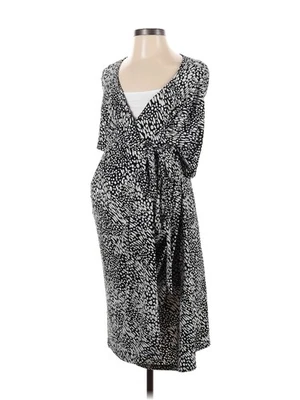 Motherhood Women Gray Casual Dress M Maternity - Image 1 of 2