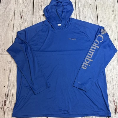 Columbia PFG Men's Terminal Tackle Blue Hoodie Sz 3XL LIGHTWEIGHT - Image 1 of 4