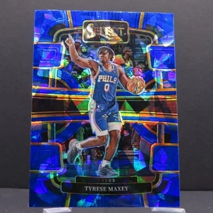 Tyrese Maxey - 2023-24 Panini Select Blue Cracked Ice Prizm - #44 - Picture 1 of 2