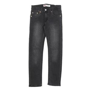 LEVI'S 510 Girls Jeans Black Regular Skinny Denim Medium W25 L25 Stylish Fit - Picture 1 of 6