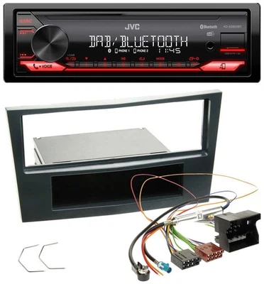 JVC Bluetooth USB DAB MP3 Autoradio für Opel Corsa D ab 2005 Stealth Schwarz - Bild 1 von 4