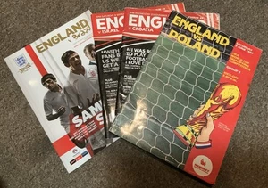 4 x England Wembley programmes Poland 1989 Croatia 2007 Israel 2007 Brazil 2013 - Picture 1 of 9