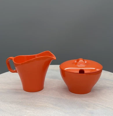 Tigela de açúcar Boontonware Somerset com tampa e creme 6521-02 feita nos EUA melamina - Imagem 1 de 4