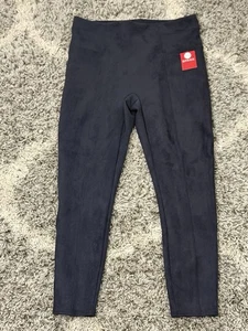 Spanx Women’s Faux Suede Leggings Classic Navy Pants Size XL - Picture 1 of 8