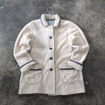 Vintage Blair Teddy Jacket Womens L Tan Coat Fleece Outdoor Cuffed Long Sleeve - Image 1 of 4