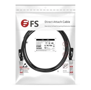 3 PACK! FS SFP-10G-PC01 1m (3ft) 10G SFP+ Passive Attach Copper Twinax Cable NEW - Afbeelding 1 van 7