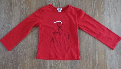 Blusa Eliane et Lena Meninas LOUISON Vermelha Tamanho 4 Excelente Estado Usado - Imagem 1 de 4