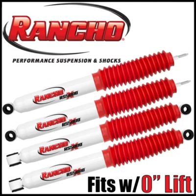 Комплект передних и задних газовых амортизаторов Rancho 05-16 Ford F250 F350 Super Duty 2WD с подъемником 0 дюймов - Изображение 1 из 4