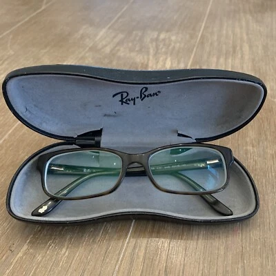 Gafas Ray-Ban RB 5187 2445 Habana sobre marco rectangular verde 52[]16 140 Foto 1 de 4
