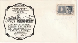 1246 May 29 1964 5 cent JFK John Kennedy FDC First Day Statler Hilton Time Stamp - Picture 1 of 1