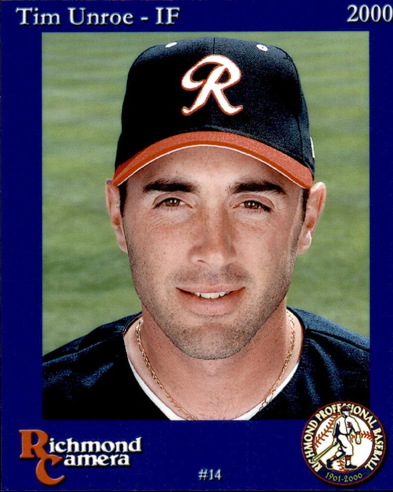 2000 Richmond Braves Richmond Camera #14 Tim Unroe - NM 4" x 5" Photo - Image 1 of 1