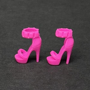 Barbie Doll Shoes Mattel High Heels Spikes Hot Pink Fashionistas Stilettos - Picture 1 of 6