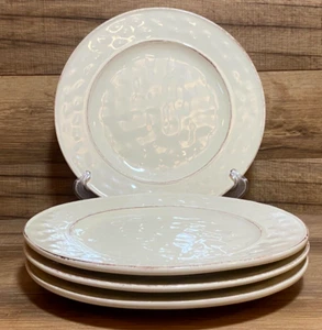 4er SET - PIER 1 - MARTILLO CREME BRULLE - 8 1/2" GRÜBCHEN SALATTELLER - GEBRAUCHT, IN EINWANDFREIEM ZUSTAND - Bild 1 von 6