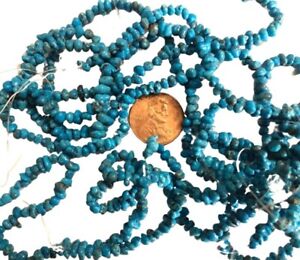 Natural Tiny Tibetan Turquoise Nugget Beads  - 3-5mm / 15” Strands