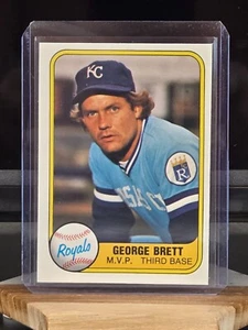 1981 FLEER GEORGE BRETT M.V.P. #28 MLB BASEBALL CARD KANSAS CITY ROYALS NM+ - Picture 1 of 2