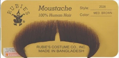 BIGODES TEATRAIS-100% CABELO HUMANO WINCHESTER BIGODE RUBIS 2028 ESCOLHA QUALQUER 1 - Imagem 1 de 4