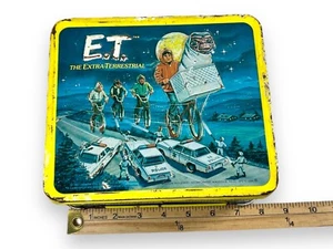 1982 De colección E.T. Fiambrera metálica extraterrestre sin termo Universal Studios - Imagen 1 de 13